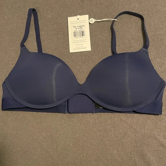 NWT - Pepper Zero-G Wirefree Lift Up Bra - 34B Navy - Picture 1 of 5